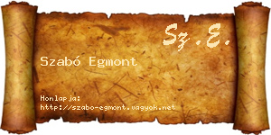Szabó Egmont névjegykártya